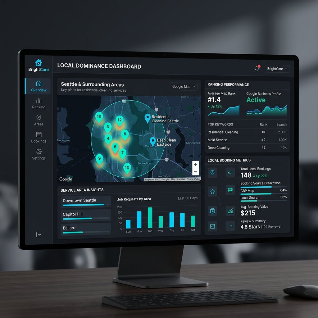 Local SEO for Cleaning Services Dashboard